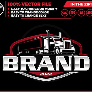 trucking svg, Trucking Company Logo, Moving Truck, Semi Truck, Trucking Brand, Truck Door Logo, Trucker Logo, head trucking logo, semi truck