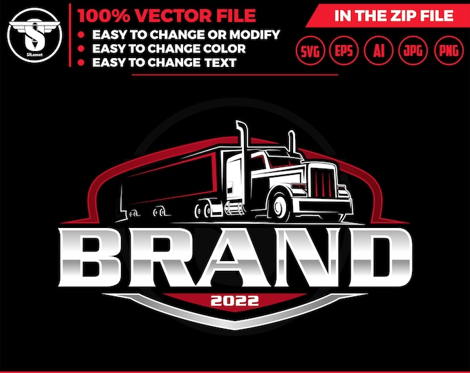 trucking svg, Trucking Company Logo, Moving Truck, Semi Truck, Trucking Brand, Truck Door Logo, Trucker Logo, head trucking logo, semi truck