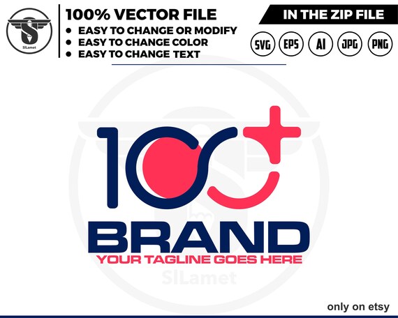 100 plus logo - 100 logo