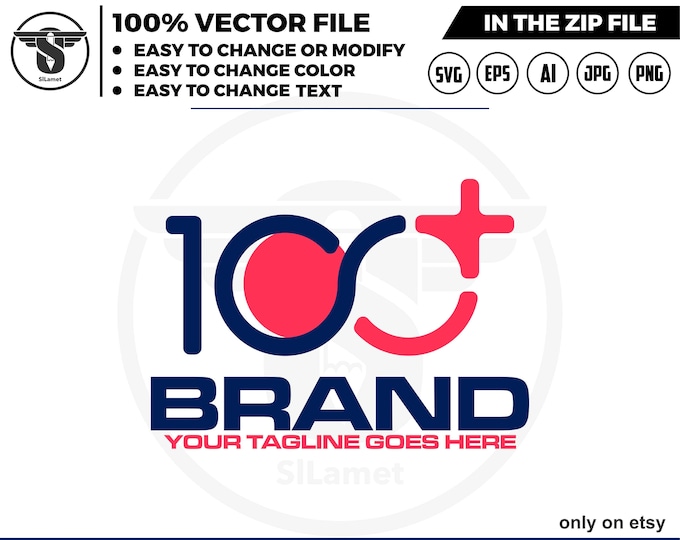 100 plus logo - 100 logo