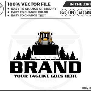 Logo del bulldozer - Logo dell&#39;attrezzatura pesante - Bulldozer svg