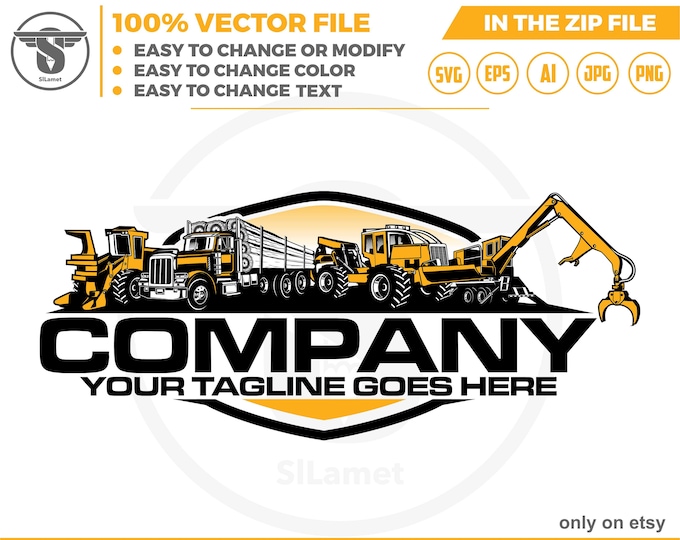 logging equipment logo - heavy logging equipment logo - Logging Machines logo