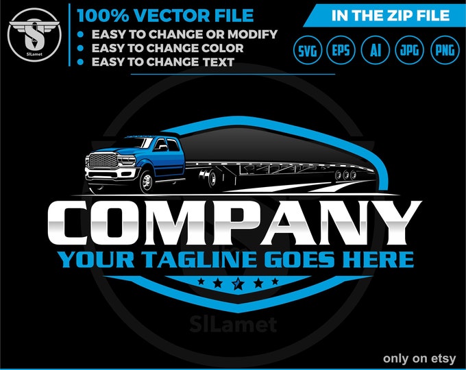 ram 3500 cab chasis with trailer logo - pickup trailer - pickup and dump trailer logo, pickup and trailer logo - trailer towing logo