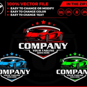car wash logo template - auto detailing car logo template - sport car Detailing Services logo - car clean logo - luxury detailing logo svg