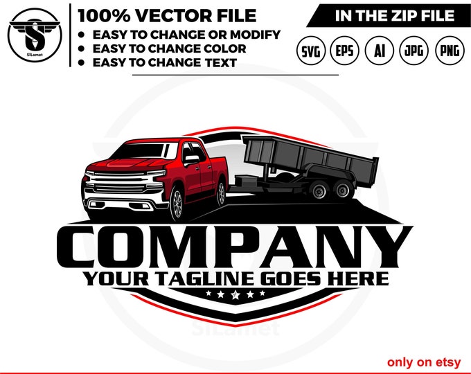 pickup dump trailer , dump trailer logo, pickup svg,trailer logo,trailer towing, logo,towing Company, pickup,2019 Chevrolet Silverado 1500