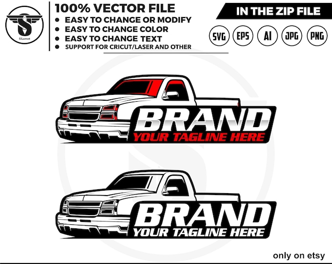CHEVY pickup truck logo - Chevrolet truck logo - pickup truck logo template - Chevy Silverado Truck - 2006 chevrolet silverado 1500