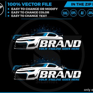 car wash logo template - auto detailing car logo template - Car Detailing Services logo - car clean logo - auto detailing logo SVG