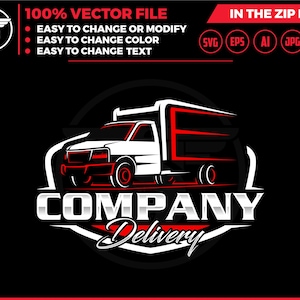 box truck logo - delevery truck logo template - Truck delevery svg