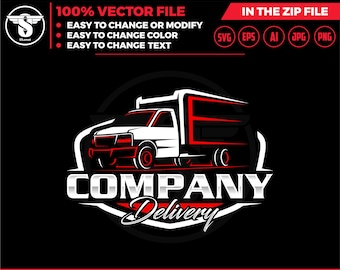 box truck logo - delevery truck logo template - Truck delevery svg