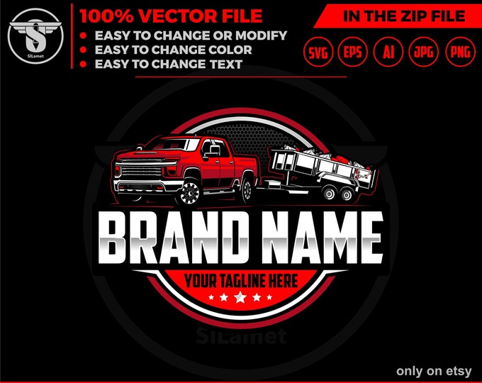 pickup dump trailer , dump trailer logo, pickup svg,trailer logo,trailer towing, logo, chevrolet truck, chevy  , 2023 Silverado 2500HD