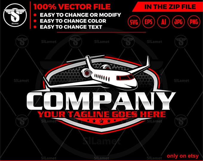 private jet logo, Luxury transport logo