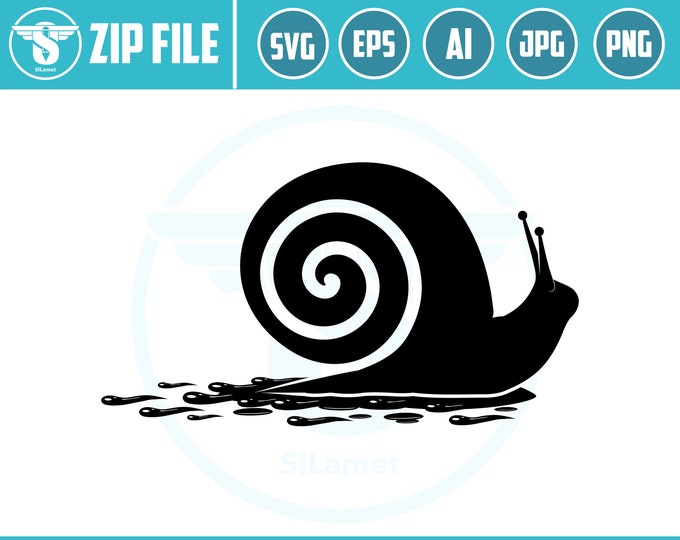 Snail SVG, snail slime svg, Snail PNG, Snail Vector, Snail Clipart, Excargot Svg, Snail Cut File for Cricut and Silhouette, Snail Silhouette