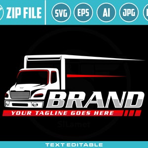 Box Truck Logo Template: Delivery Vehicle Graphics (Digital Download)