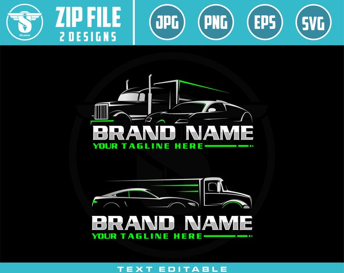 automotive logo, trucking logo, truck and car, truck line art, truck outline, truck svg, trucking, semi truck, truck trailer, truck clipart,