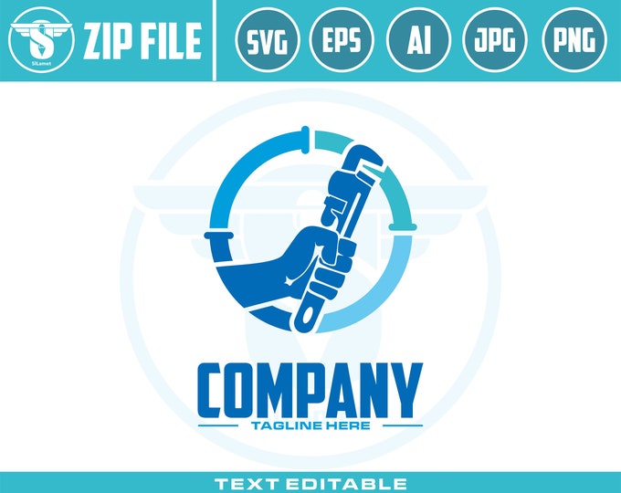 plumbing logo, Plumbing services logo, plumber logo, Plumber Life, Plumbing Plunger Pipe Wrench Repair Fix Service Tool Plumb Work