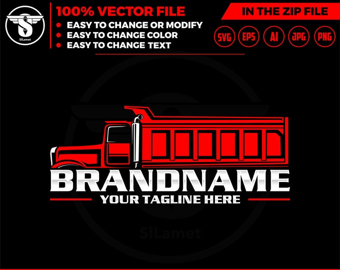 Dump Truck logo - american dump truck logo - trucking logo
