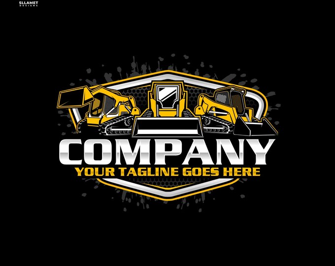 Compact Track Loader Logo, Editable Vector Logo for Skid Steer Fleet Branding (SVG AI)