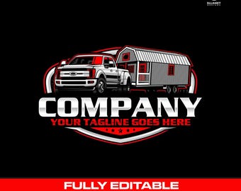 Shed Hauler Logo: Tiny House Barn Delivery Vector Designs (SVG, EPS, PNG)