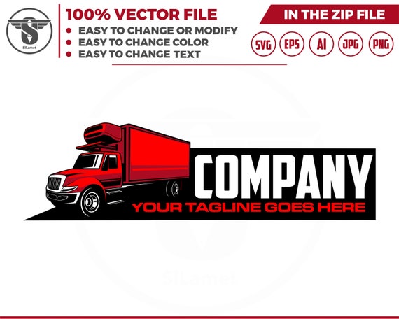 box truck logo - delevery truck logo template - Truck delevery svg