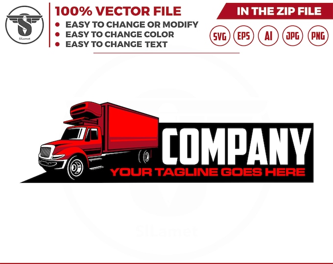 box truck logo - delevery truck logo template - Truck delevery svg