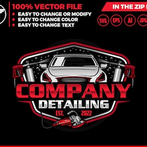 auto detailing - car logo template - Car Detailing Services logo - car wash logo template - car clean logo - auto detailing logo SVG - auto