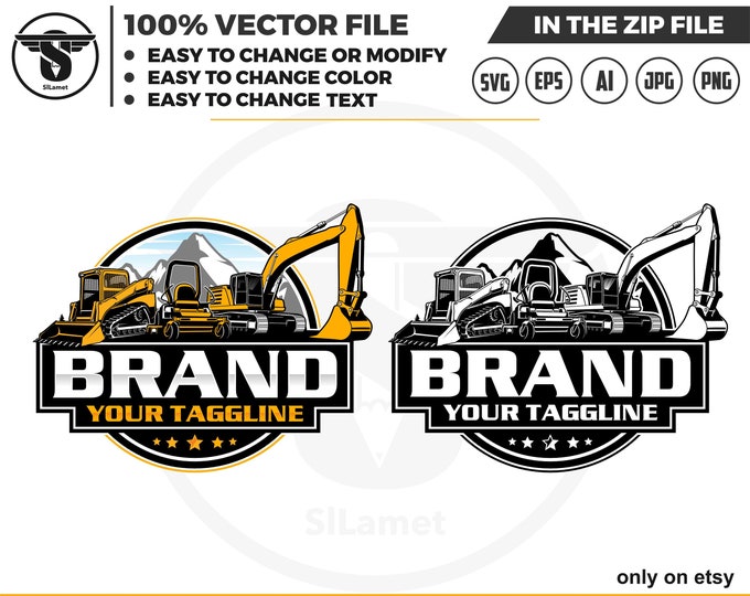 skid steer, zero turn mowers and excavator logo, equipment vehicles logo , heavy equipment logo, excavator svg , zero turn svg