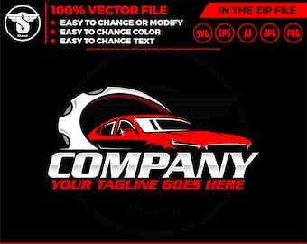Car Service Logo Template: Auto Repair Graphic (Digital Download)