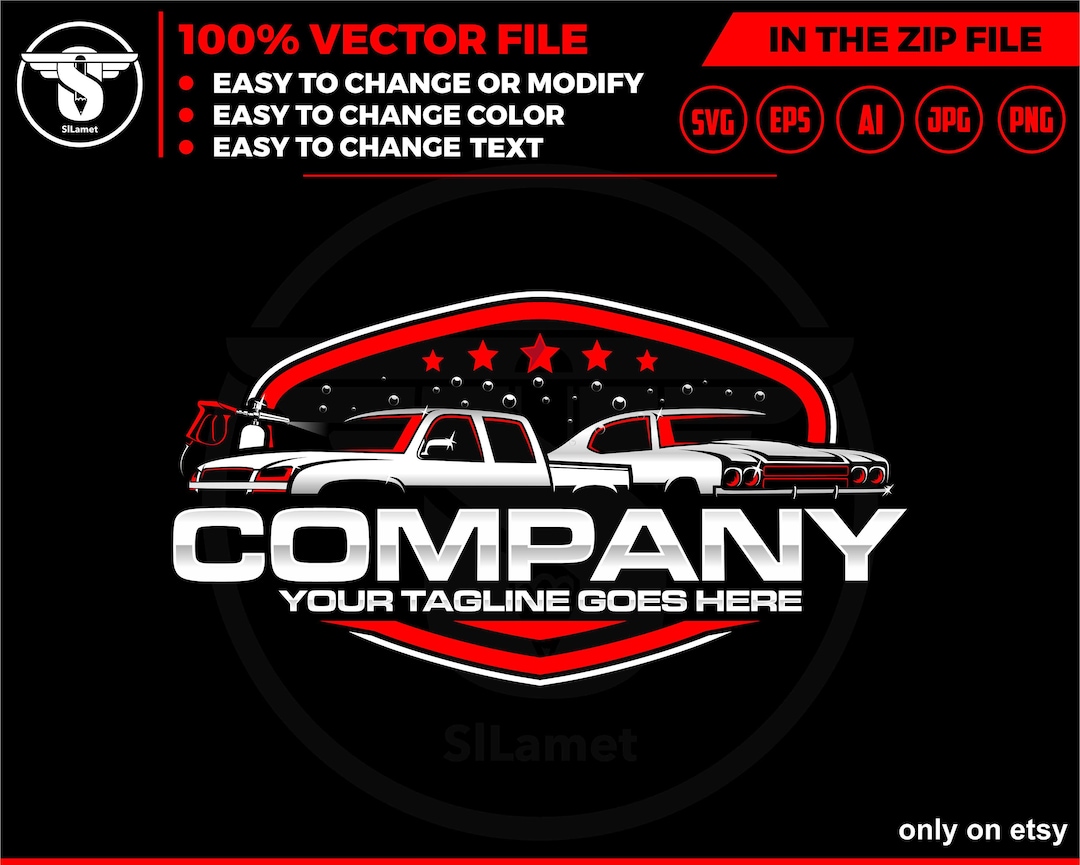 Pickup Truck and Sport Car Wash Car Wash Pickup Truck Logo Template Car