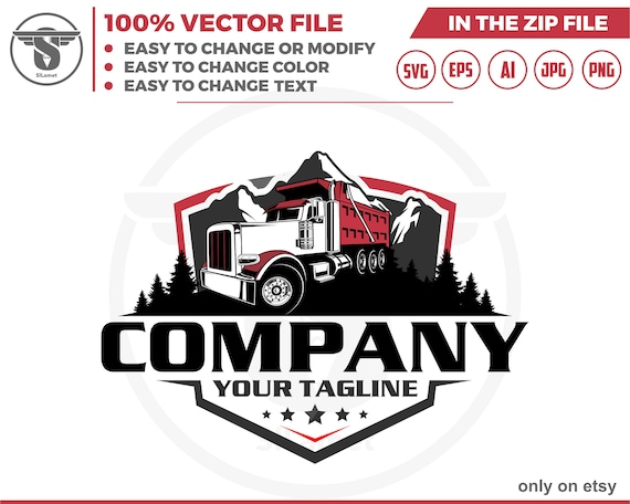 dump truck mountain logo, Dump Truck logo, Truck logo Svg, american dump truck logo, industry, heavy, machinery, industrial, equipment