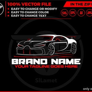 Exotic Car Logo Template: Luxury Garage SVG (Digital Download)