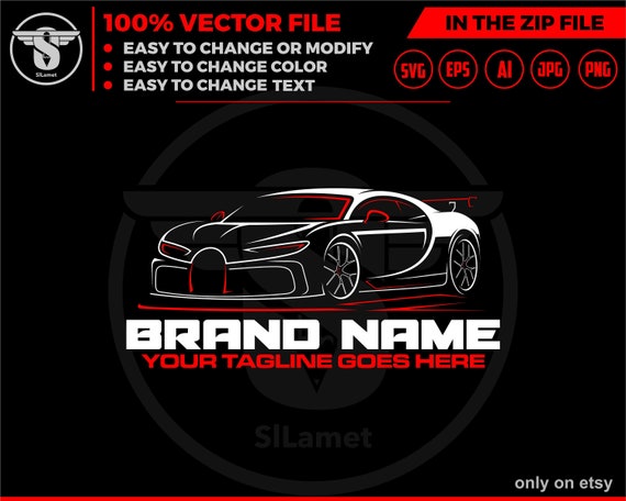 super car logo template, garage car logo, luxury car garage svg, exotic cars, luxury car svg, bugatti car svg, car showroom logo