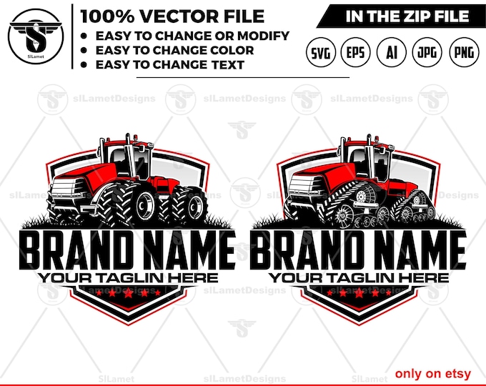 tractor tracks logo, Tractor Farm Logo Template - farm logo- big tractor logo - farming tractor logo, Case IH 550 preferred tractor