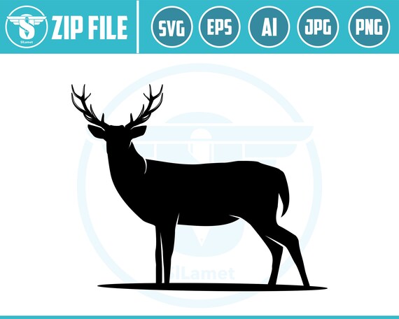 Deer svg, Deer Hunting svg , Hunting Instant Download,SVG, PNG, EPS, dxf, jpg digital download Image Cut File for Cricut