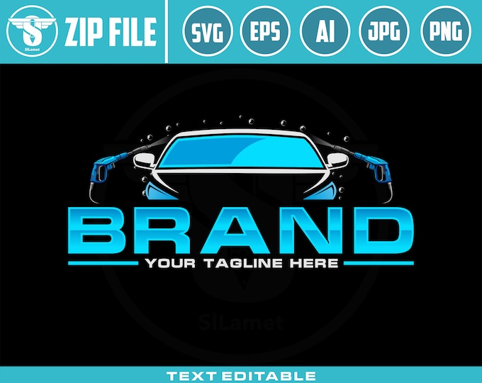 Car wash logo template - vehicle cleaning Logo