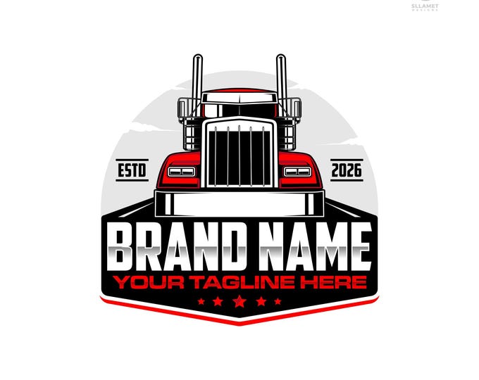 Trucking Company Logo: Logistics Freight Transport Vector Designs (SVG, EPS, PNG)