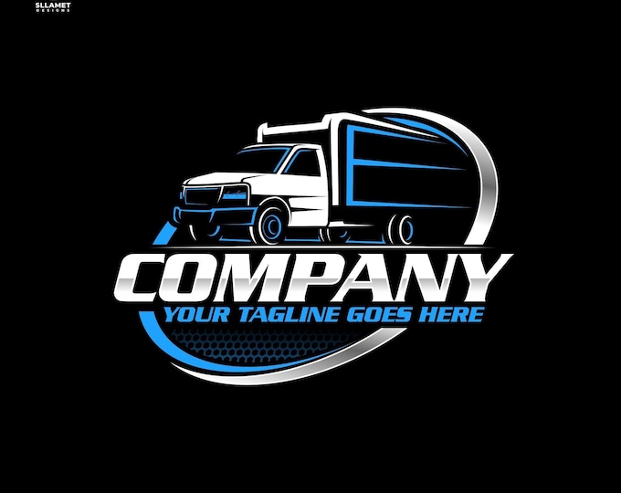 Box Truck Logo: Editable Vector Design for Delivery & Shipping Service Branding (SVG, EPS, PNG)