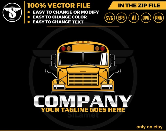 america School bus logo - School bus logo