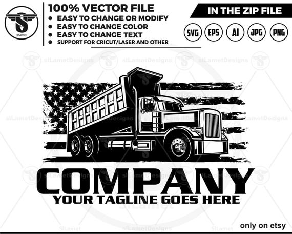 america Dump Truck logo, United States dump Truck logo, USA dump truck, trucking logo, trucking silhouette, construction, trucking cricut