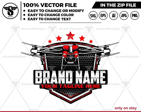 Agricultural Drone Logo - Farm Drone Logo Template - Digital Download - Precision Farming Branding Design - Agras T50