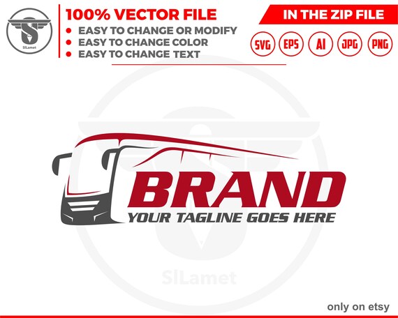 bus logo - transportation logo - bus city logo - interregional buses - buses logo