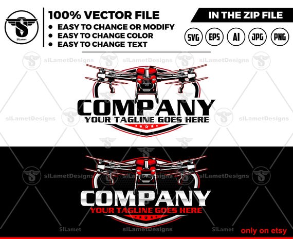 Agricultural Drone Logo - Farm Drone Logo Template - Digital Download - Precision Farming Branding Design - Agras T50