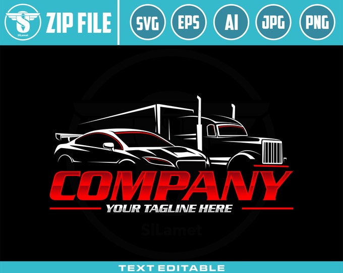 car and trucking logo template - automotive logo -trucking and car logo