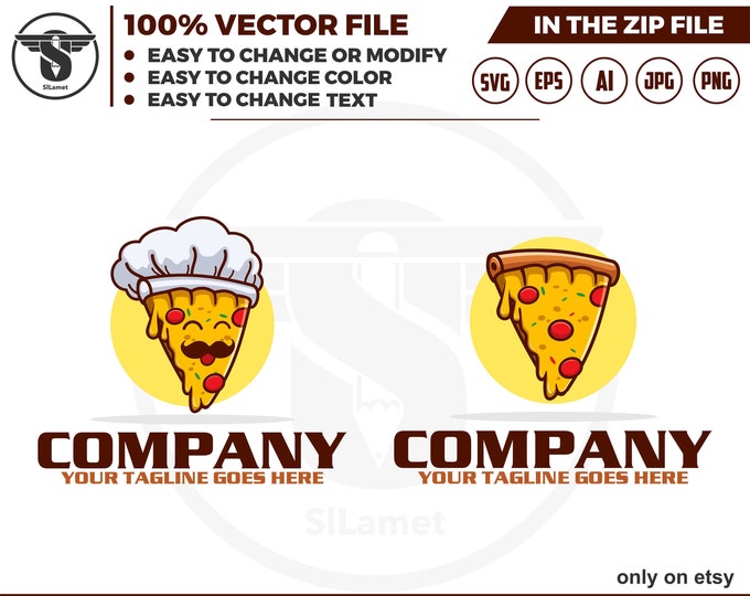 pizza mascot - pizza logo