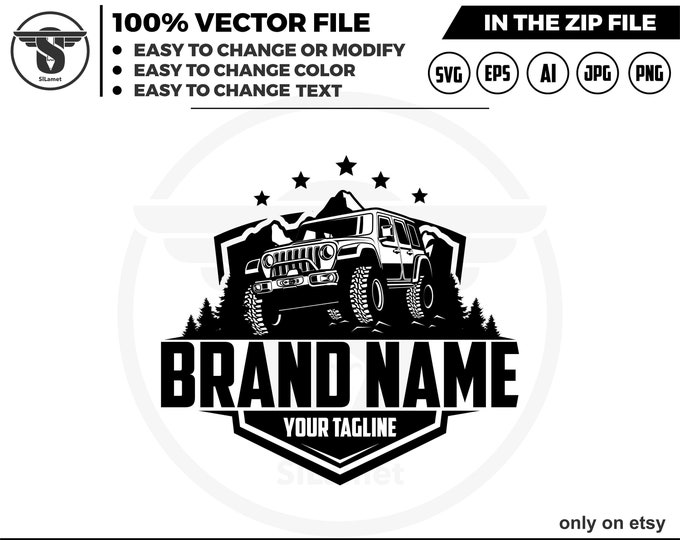 Off road logo vector - Offroad adventure car logo - adventure car