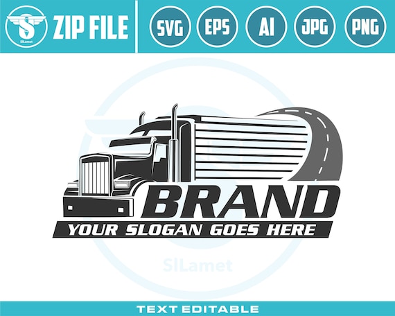 trucking svg, Trucking Company Logo, Moving Truck, Semi Truck, Trucking Brand, Truck Door Logo, Trucker Logo, truck on road svg, truck print