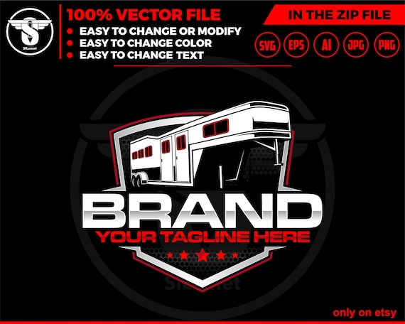 horse trailer logo - rv trailer logo - rv logo - camp car logo -  camper trailer
