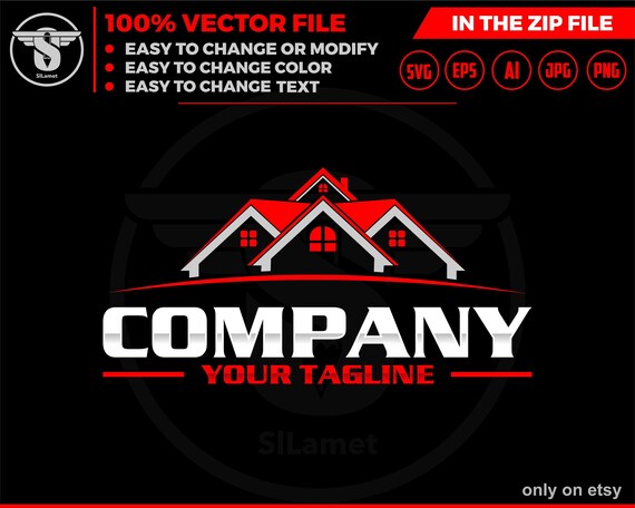 minimalis house  logo - Real Estate Logo - Logo Design Template - Real Estate Agent Logo,