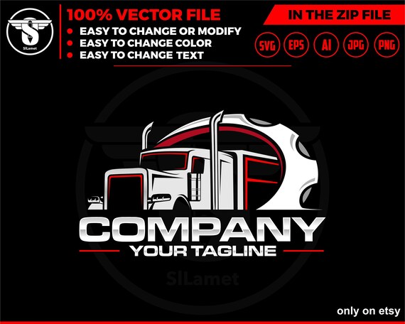 trucking repair logo - trucking service logo - truck trailer repair logo - trucking fix logo