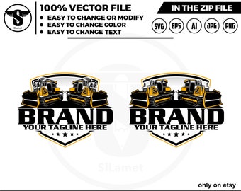 Bulldozer Logo – Heavy Equipment Vector Graphics (svg, eps, png, jpg)