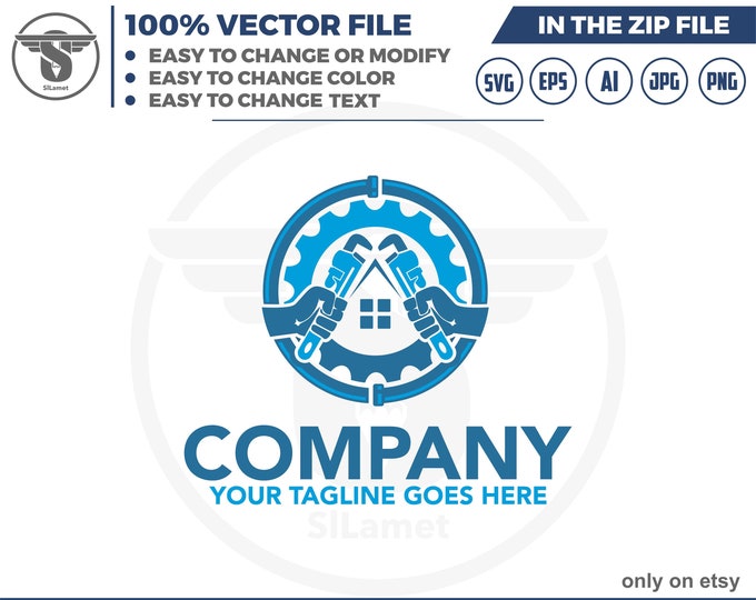 repair plumbing logo, Plumbing services logo, plumber logo, Plumber Life, Plumbing Plunger Pipe Wrench Repair Fix Service Tool Plumb Work
